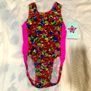 Pink colorful balloon gymnastics leotard. From GK. Brand new never used.